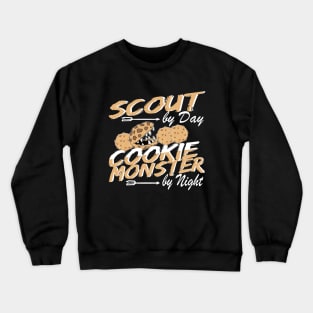 Scout by Day Cookie Monster by Night Troop leader Crewneck Sweatshirt